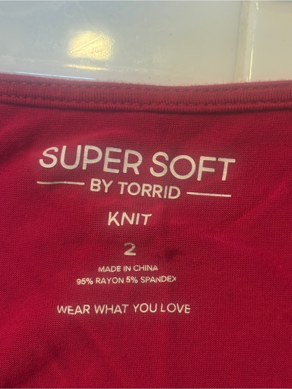torrid Raspberry Crochet Yoke Super Soft Tank - Picture 3 of 3